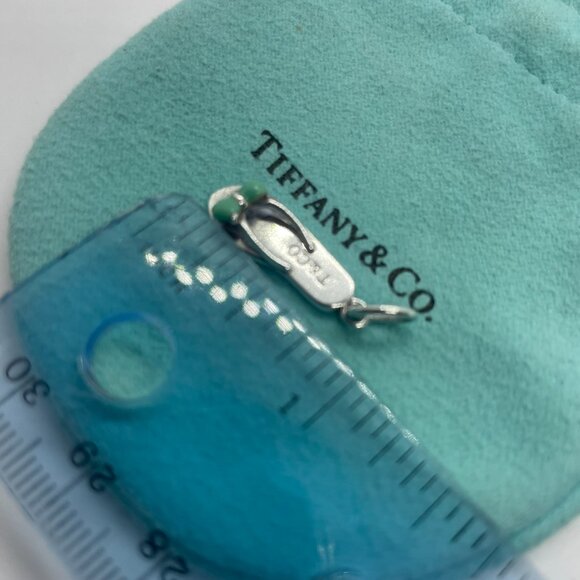 Tiffany & Co. Blue Enamel Flip Flop Charm Sterling Silver with Pouch - Picture 8 of 9